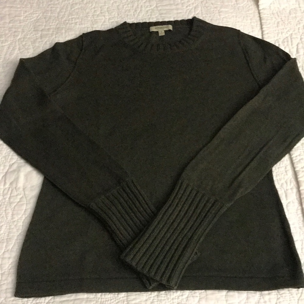 Olive green Burberry Wool and silk blend sweater